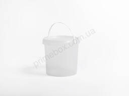 1.1 L round food grade plastic bucket (container) from manufacturer in Ukraine - Prime Box