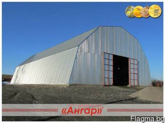Ангары арочные, склады, цеха, зернохранилища ширина от 8м до