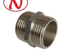 Brass Nippel 1/2"M-1"M (Nikel) /HS