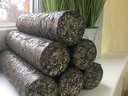 Брикет от слънчогледова люспа