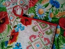 Фартуки, прихватки в украинском стиле, хлопок