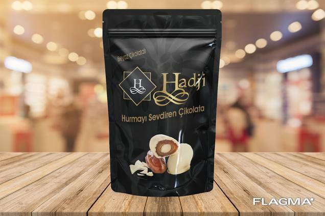 "Hadji" шоколадные Финики с миндалем