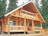 Сруб дома, бани из оцилиндрованного бревна - фото 1